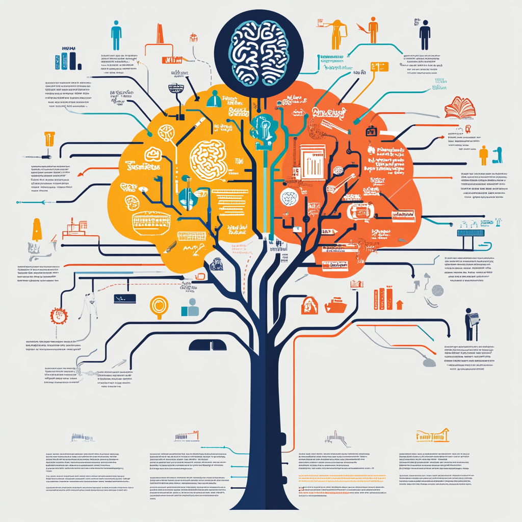 "Infographic illustrating cognitive biases that hold individuals back from success, featuring a brain with branches for each bias: optimism, confirmation, Dunning-Kruger effect, sunk cost fallacy, scarcity mindset, status quo bias, availability heuristic, and bandwagon effect." Brain tricks Cognitive biases Personal growth Success obstacles Decision-making Overcoming biases Self-awareness Mindset shifts