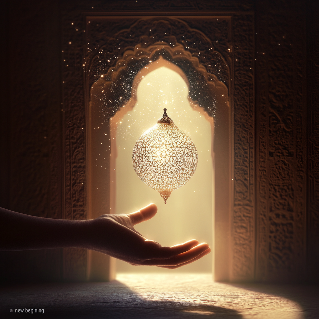 A hand gently releases a glowing orb, symbolizing graceful withdrawal, as a turbulent background transitions to a clear horizon framed by a subtle Moroccan archway. CleanWithdrawal NavigatingEndings WithoutDestruction GracefulExit FearOfLoss EgoGrip CommunicationBreakdown LackOfForesight EmotionalWake BoundaryCollapse LegacyBuilding ArtOfDetachment NewBeginnings LifeTransitions ConflictResolution PersonalGrowth MoroccanCulture Resilience LettingGo HealthyEndings